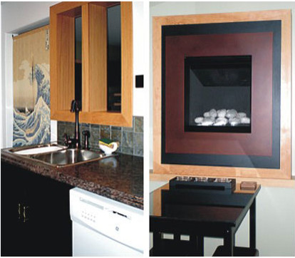Umi kitchen fireplace